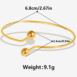 European Style 304 Stainless Steel Cuff Bangles&nbsp;LI7409-2