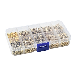 885 個 10 スタイル ccb プラスチックビーズ  混合図形  ゴールドカラー  4~6x4~6x2~5mm  穴：1~2.2mm&nbsp;CCB-FS0001-13