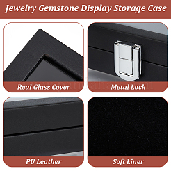 Rectangle Jewelry PU Leather Loose Diamond Storage Box&nbsp;CON-WH0094-45B