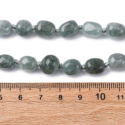 Natural Dyed Malaysia Jade Tumble Stone Nuggets Beaded Long Necklaces for Women&nbsp;NJEW-F340-A05