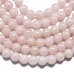 天然石マレーシアジェイドビーズ連売り  染め＆加熱  ラウンド  桃パフ  6~6.5mm  穴：1mm  約60~62個/連  14.96インチ（38cm）&nbsp;G-L645-A01-6mm-22