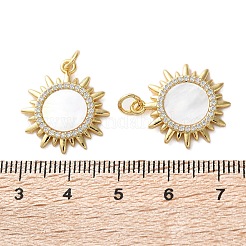Brass Micro Pave Cubic Zirconia Pendants&nbsp;KK-U070-18A-G