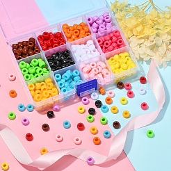 480Pcs 12 Colors Opaque Acrylic European Beads&nbsp;SACR-YW0001-42