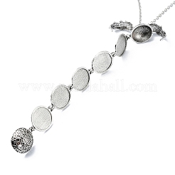 Alloy Pendant Necklaces&nbsp;NJEW-H031-01B-AS
