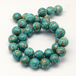 Dyed Synthetic Turquoise Round Bead Strands&nbsp;TURQ-Q100-01A-01