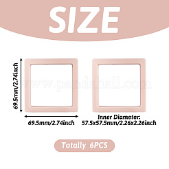 Square Transparent PE Thin Film Suspension Jewelry Floating Frame Displays&nbsp;ODIS-TAC0002-02C