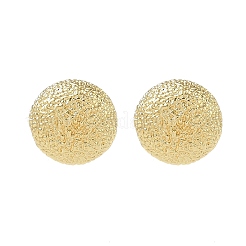 Brass Half Round Stud Earrings&nbsp;EJEW-F389-23G