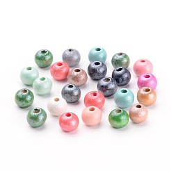 Round Natural Wood Beads&nbsp;WOOD-Q017-8mm-M-LF