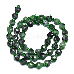 Natural Ruby in Zoisite Beads Strands&nbsp;G-K245-P01-01