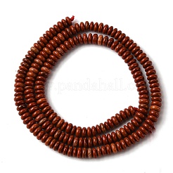 天然石レッドジャスパービーズ連売り  ロンデル  4x1.5mm  穴：0.7mm  約155個/連  14.96''（38センチメートル）&nbsp;G-L635-A39-4x2mm