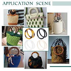 8Pcs 4 Colors PVC Braided Bag Handles&nbsp;DIY-PH0022-36