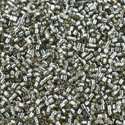 MIYUKIデリカビーズ小  シリンダー  日本製シードビーズ  15/0  （dbs0048)シルバーライニングライトグレー  1.1x1.3mm  穴：0.7mm  約35000PCS /ボトル  10 G /ボトル&nbsp;SEED-JP0008-DBS0048
