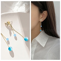 クリアクラックアクリルビーズ  ラウンド  ミックスカラー  8mm  穴：2~2.5mm  180個/箱&nbsp;CACR-NB0001-03