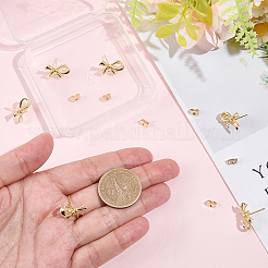 5 Pairs Brass Stud Earring Findings&nbsp;KK-BBC0020-34