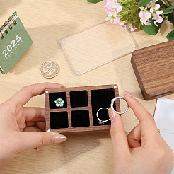 Wood Magnet and Velvet Storage Cuboid Box&nbsp;CON-WH0200-06D