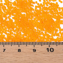透明チェコガラスシードビーズ15/0個  ラウンド  オレンジ  1.5x1mm  穴：0.5mm  約500 G /袋&nbsp;SEED-N004-004-33