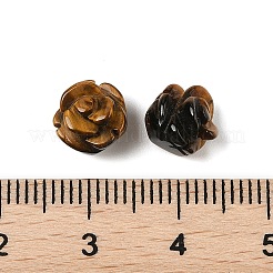天然石タイガーアイビーズ  ローズ  7.5~8x7.5~8x7~9mm  穴：0.8~1mm&nbsp;G-O156-A-23