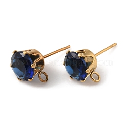 Ion Plating(IP) 304 Stainless Steel Stud Earring Findings&nbsp;STAS-M315-02G-03