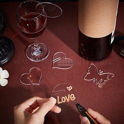 60Pcs 3 Styles Acrylic Wine Glass Charms&nbsp;AJEW-CN0001-67