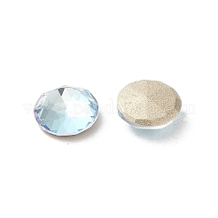 ガラスラインストーンカボション  ポイントバック＆バックメッキ  多面カット  フラットラウンド  光azore  6x2.7mm&nbsp;RGLA-P037-10A-D202