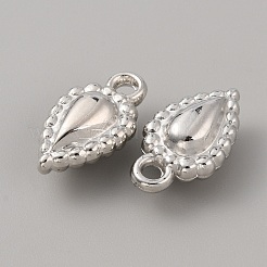 アクリルパーツ  ハートチャーム  プラチナ  18.5x10.5x7.5mm  穴：2.2mm&nbsp;FIND-TAC0017-31G