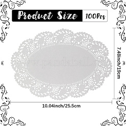 紙 耐油ラップ ティッシュ  キッチンベーキング用品用  オーバル  255x190x0.04mm  50個/セット&nbsp;AJEW-WH20067-049C
