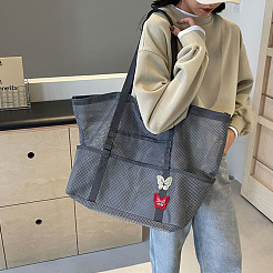 ポリエステルメッシュ生地  服装アクセサリー  グレー  1500x750x0.5mm&nbsp;DIY-WH20002-182A-03