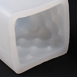 ひし形のキューブ キャンドル食品グレードのシリコン型  香りのよいキャンドル作りに  ホワイト  77x77x65mm  内径：62x62x60mm&nbsp;DIY-D071-12