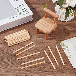 木製クラフトスティック50本  半円柱  トウモロコシの穂の黄色  100x6x3mm&nbsp;WOOD-BC0001-36