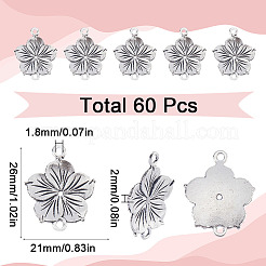 60Pcs Tibetan Style Zinc Alloy Connector Charms&nbsp;FIND-SC0006-52