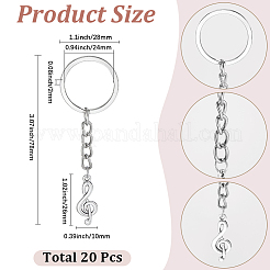 20Pcs Alloy Charm Keychains&nbsp;KEYC-SC00025