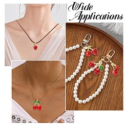 5Pcs 5 Styles Brass Resin Pendants&nbsp;KK-CJ0004-06