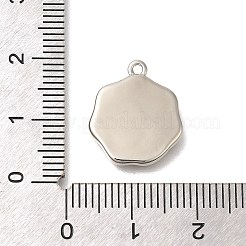 真鍮チャーム  フラワーラウンドフラワーチャーム  プラチナ  17x14.5x2mm  穴：1.4mm&nbsp;KK-H507-02P