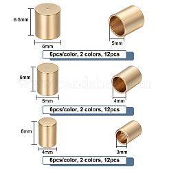 36Pcs 6 Style 201 Stainless Steel Cord Ends&nbsp;STAS-UN0044-40