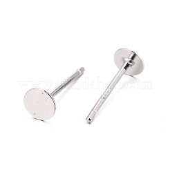 変色防止ロジウムメッキ スターリングシルバー イヤリング 925個  プラチナ  11x4mm  ピン：0.6mm&nbsp;STER-P032-15-4mm
