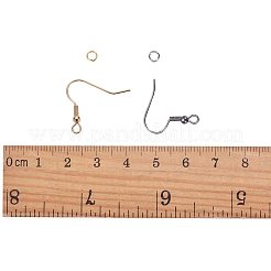 304ステンレススチールピアスフック  水平ループと丸カン付き  ゴールデン·ステンレス鋼色  74x72x17mm&nbsp;STAS-UN0001-19