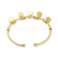 Colorful Enamel Evil Eye Charms Cuff Bangle&nbsp;BJEW-E073-09G-05