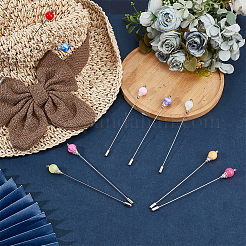 9Pcs 9Colors Brass Acrylic Kilt Pins for Women&nbsp;JEWB-DR00007