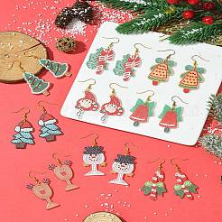 4Pcs Christmas Brass Dangle Earrings for Women&nbsp;EJEW-FS00055