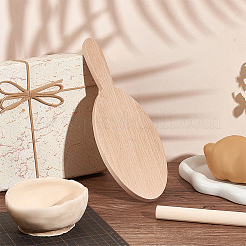 Handmade Wooden Clay Cup Paddle&nbsp;WOOD-WH0029-114