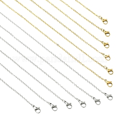 10Pcs 304 Stainless Steel Cable Chain Necklaces&nbsp;NJEW-YW0001-25G