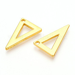 合金ペンダント  カドミウムフリー＆鉛フリー  三角形  18KGP本金メッキ  20x12.5x1.5mm  穴：1.4mm&nbsp;X1-PALLOY-N176-128G