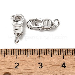変色防止ロジウムメッキ スターリングシルバーのロブスタークロウ留め金925個  プラチナ  11x5x3mm&nbsp;STER-D006-23P