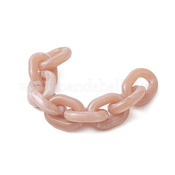 アクリル製ハンドメイドアズキチェーン5個  オーバル  ミックスカラー  19x14.5x4.5mm&nbsp;AJEW-JB01359