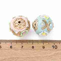 Handmade Resin Indonesia Round Beads&nbsp;IPDL-P005-05KCG-M