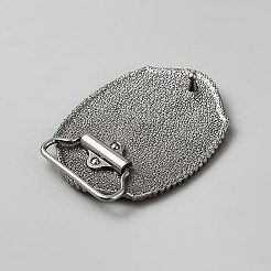 合金ベルトバックル  クロスとオーバル  アンティークシルバー  69x90x12mm  穴：16x42mm&nbsp;FIND-WH20042-59