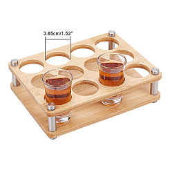 12-Hole Detachable Bamboo Shot Glasses Holders&nbsp;ODIS-WH0002-94