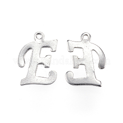 Tarnish Resistant 304 Stainless Steel Letter Charms&nbsp;STAS-F039-01E-P