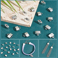 チベットスタイルの合金コードエンド100個  エンドキャップ  アンティークシルバー  10x11.5x5mm  穴：2mm  内径：9x3mm&nbsp;FIND-NB0004-53