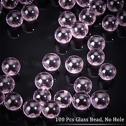 ガラスビーズ100個。  穴がない  ラウンド  アザミ  6mm&nbsp;GLAA-NB0001-52C